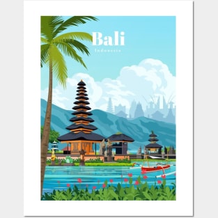 Bali Indonesia Vintage Art Advertising Tourism Print Posters and Art